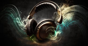 Music headphone with graphical imagery